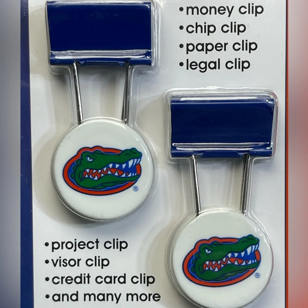 NIP 3 PKs University of Florida Gators Football Official Seal Clips BUNDLE Lot